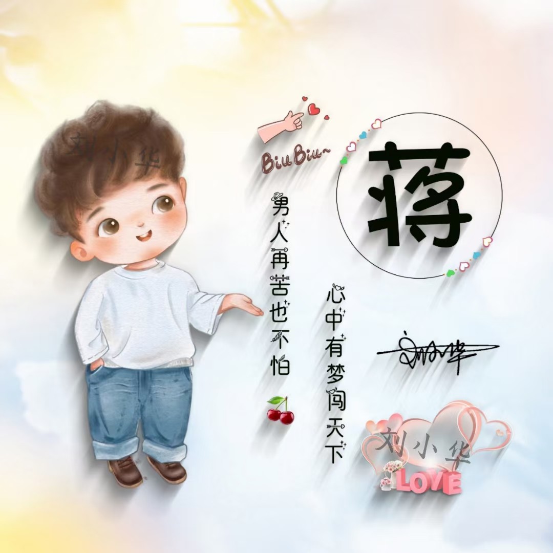 简约微信姓氏头像男女姓氏个性签名设计制作卡通人物名字头像