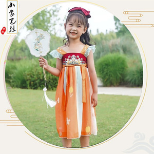 2025新款童唐装汉服女童古风连衣裙女孩古装襦裙儿童古装民族服装