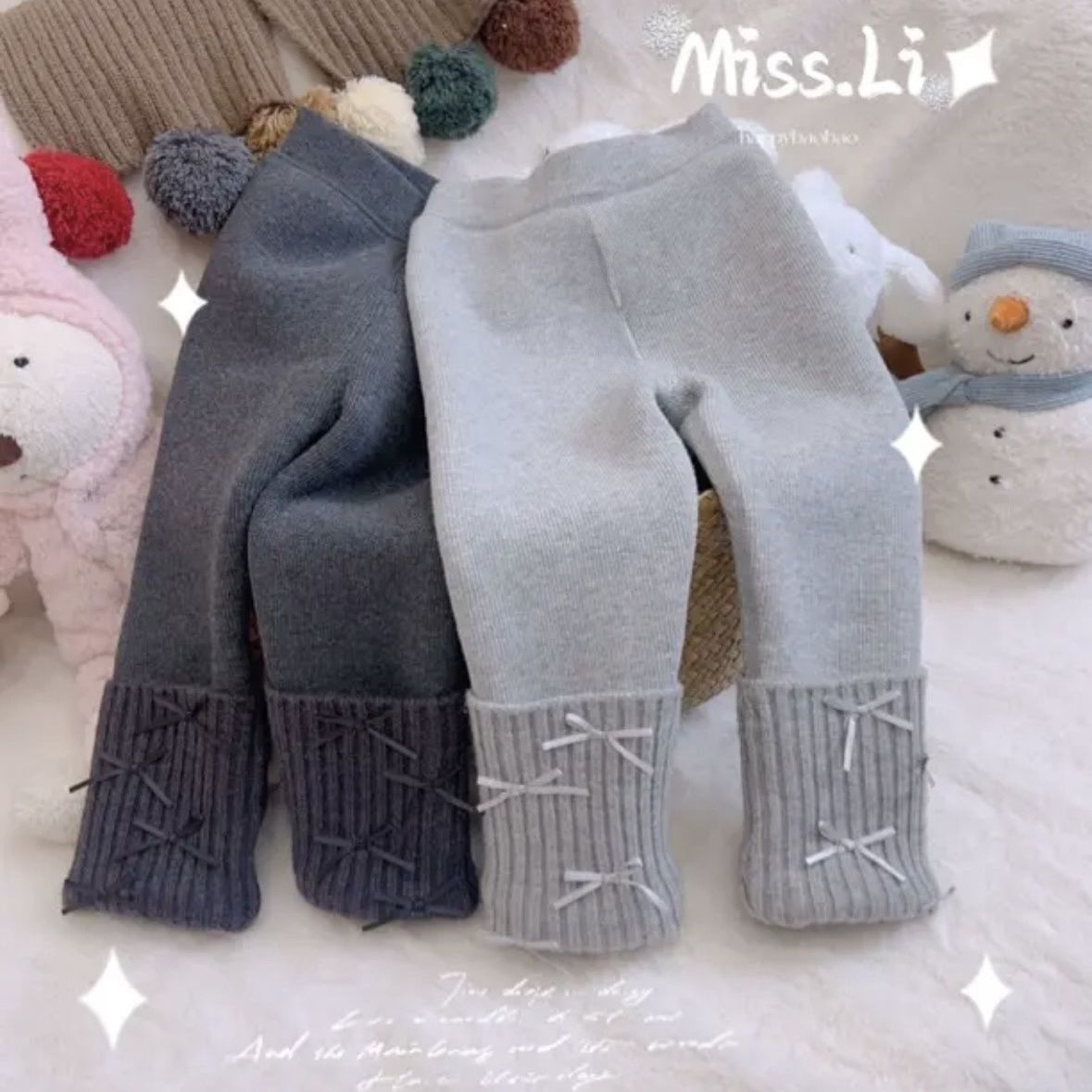 女宝宝加绒加厚保暖裤子潮