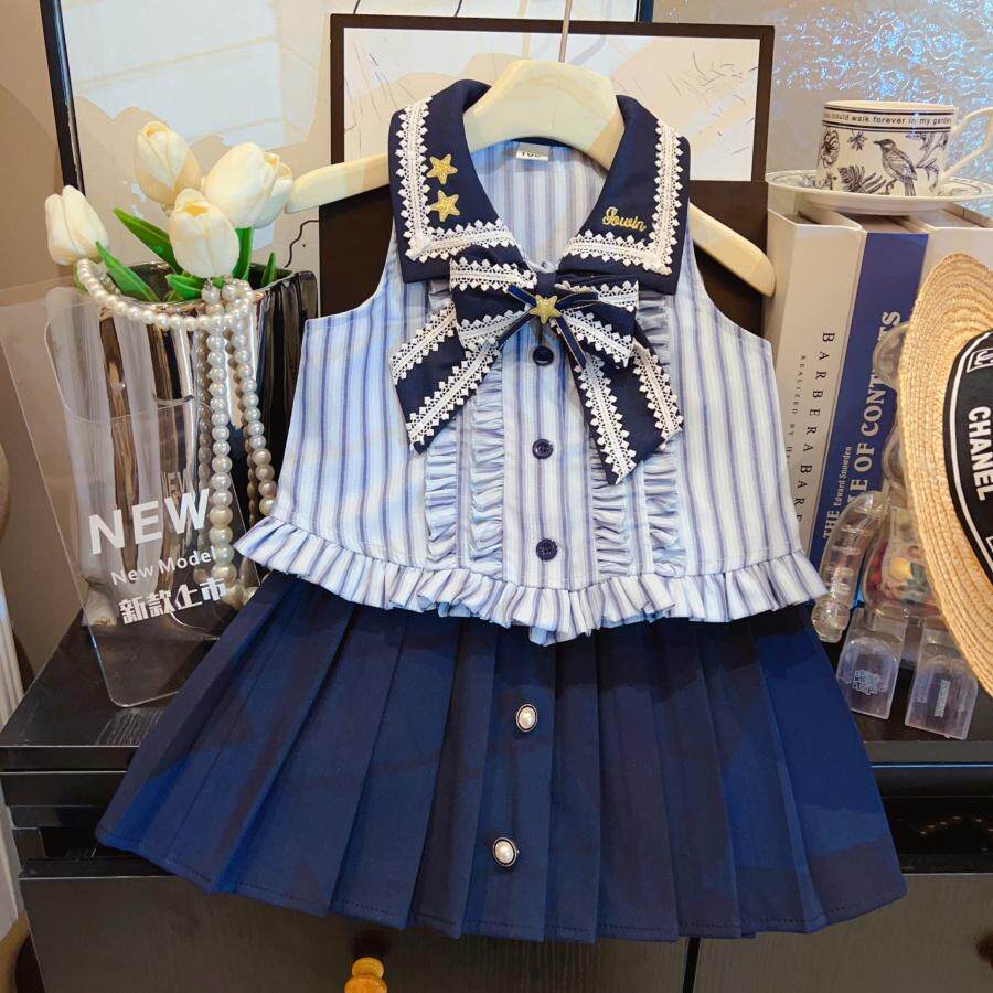 夏款女童学院风套装小女孩洋气可