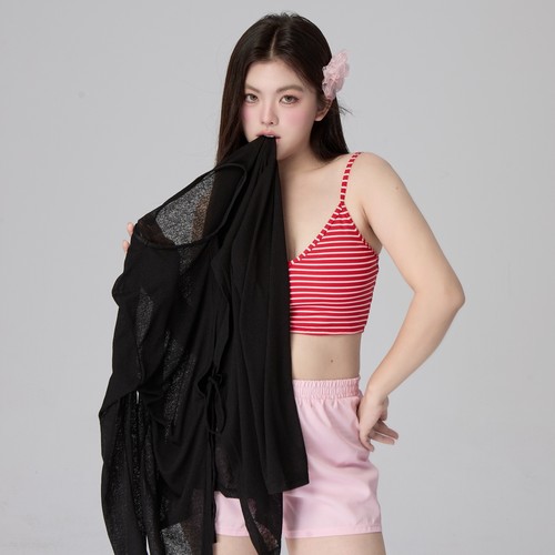 小楠泳衣大码舒适分体四件套