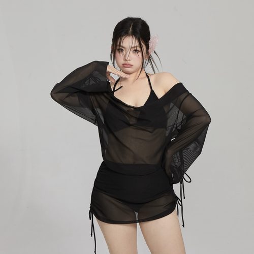 性感大码比基尼四件套显瘦泳衣