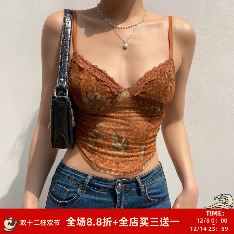 fabgirls欧美印花吊带背心