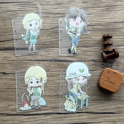 potato bb原创 露营系列 可爱人物分隔页 m5A7手帐百搭分隔页