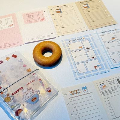 potato bb原创 侦探鼠贴纸 内页斜纹本子壳 三折内页收纳百搭手帐