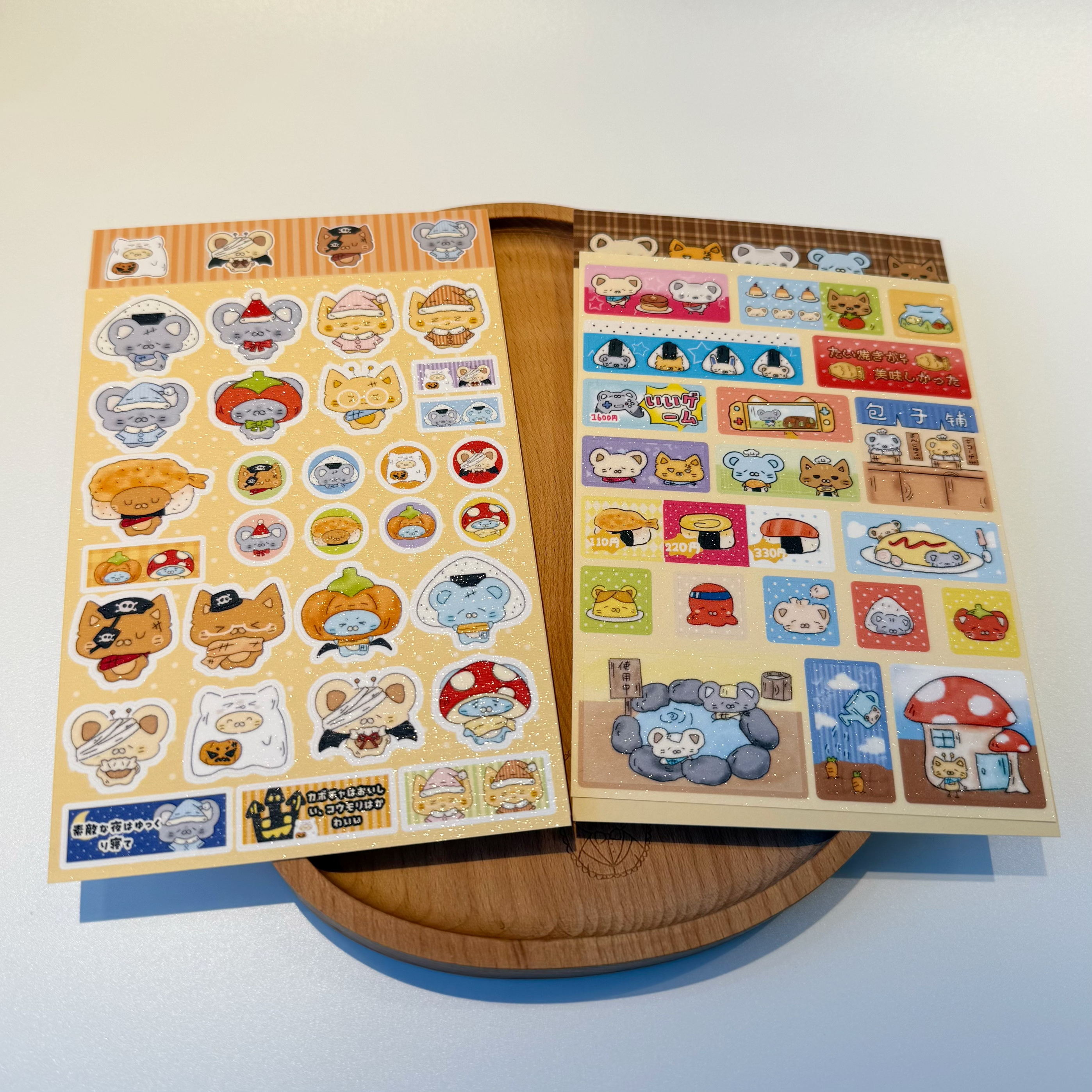 potato bb原创 游戏鼠鼠2 鼠鼠睡衣派对 闪砂满天星贴纸 手账拼贴