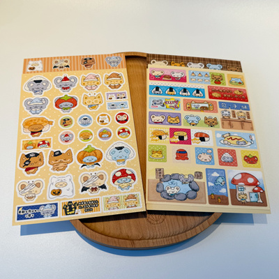 potato bb原创 游戏鼠鼠2 鼠鼠睡衣派对 闪砂满天星贴纸 手账拼贴