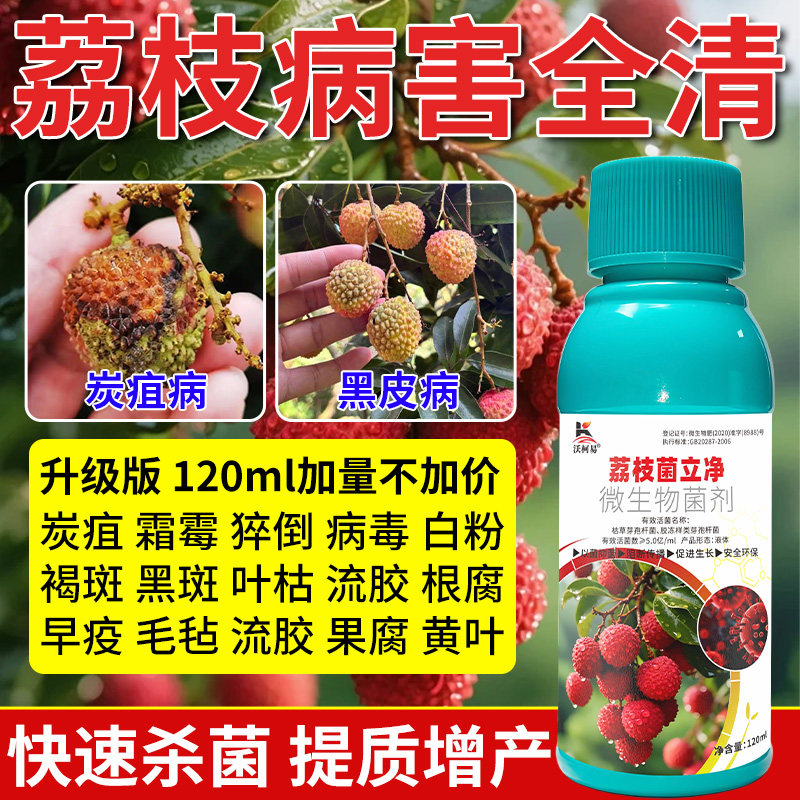 荔枝菌立净荔枝病害清褐斑霜霉叶枯流胶软腐毛毡早疫炭疽杀菌剂