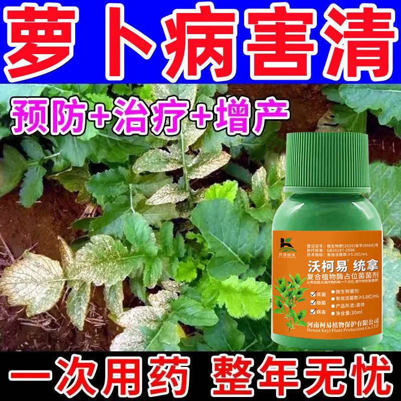 萝卜病全治萝卜烂根霜霉软腐病炭疽黑腐病糠心病杀菌药萝卜专用药