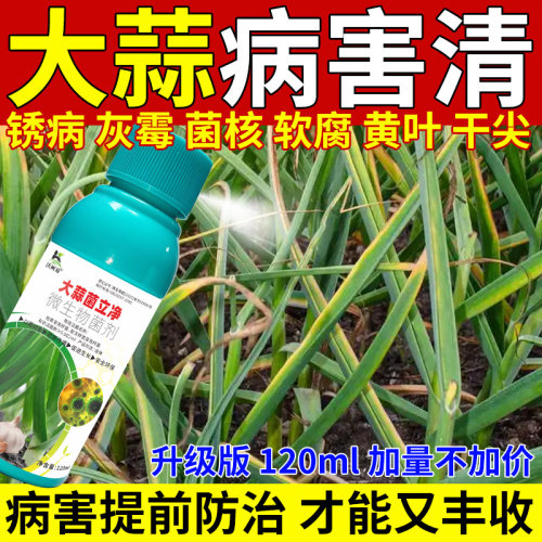 沃柯易大蒜菌立净黄叶干尖根腐炭疽紫斑菌核霜霉枯萎猝倒专用药