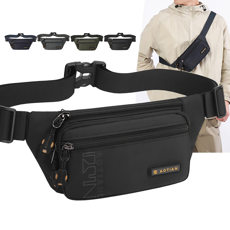 腰包男士休闲运动斜挎包韩版潮流工地干活手机小腰包男款便携背包