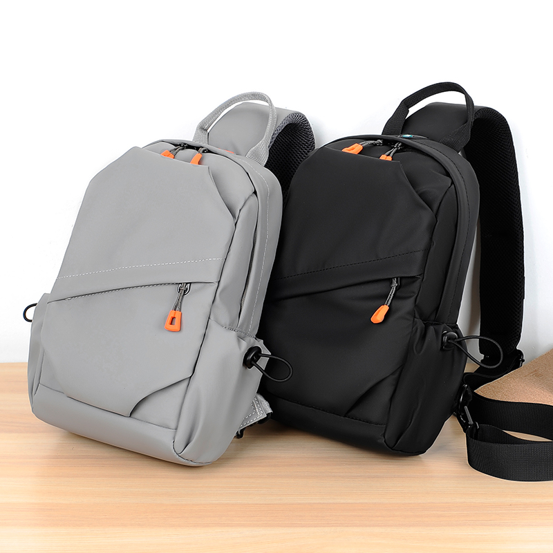 2023新款休闲男士胸包简约单肩斜挎包多功能斜背包街头潮流男小包