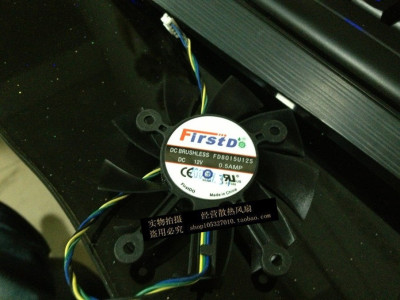 现货4线 显卡散热风扇 孔距离43MM FIRSTD FD8015U12S 12V 0.5A