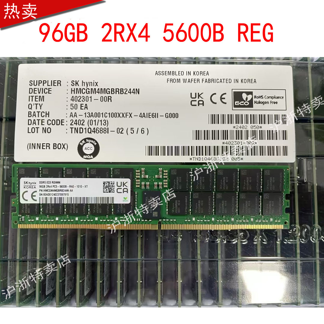 HMCGM4MGBRB248N SK 现代96GB 2RX4 PC5-5600B-RA0 服务器内存条