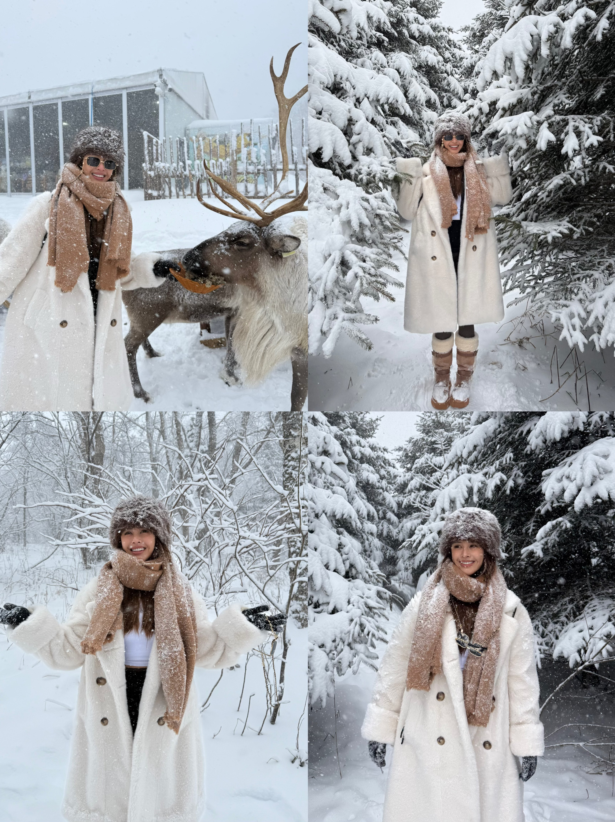 OHOCEAN高阶版加厚长款环保貂绒皮毛一体毛绒大衣 均码 