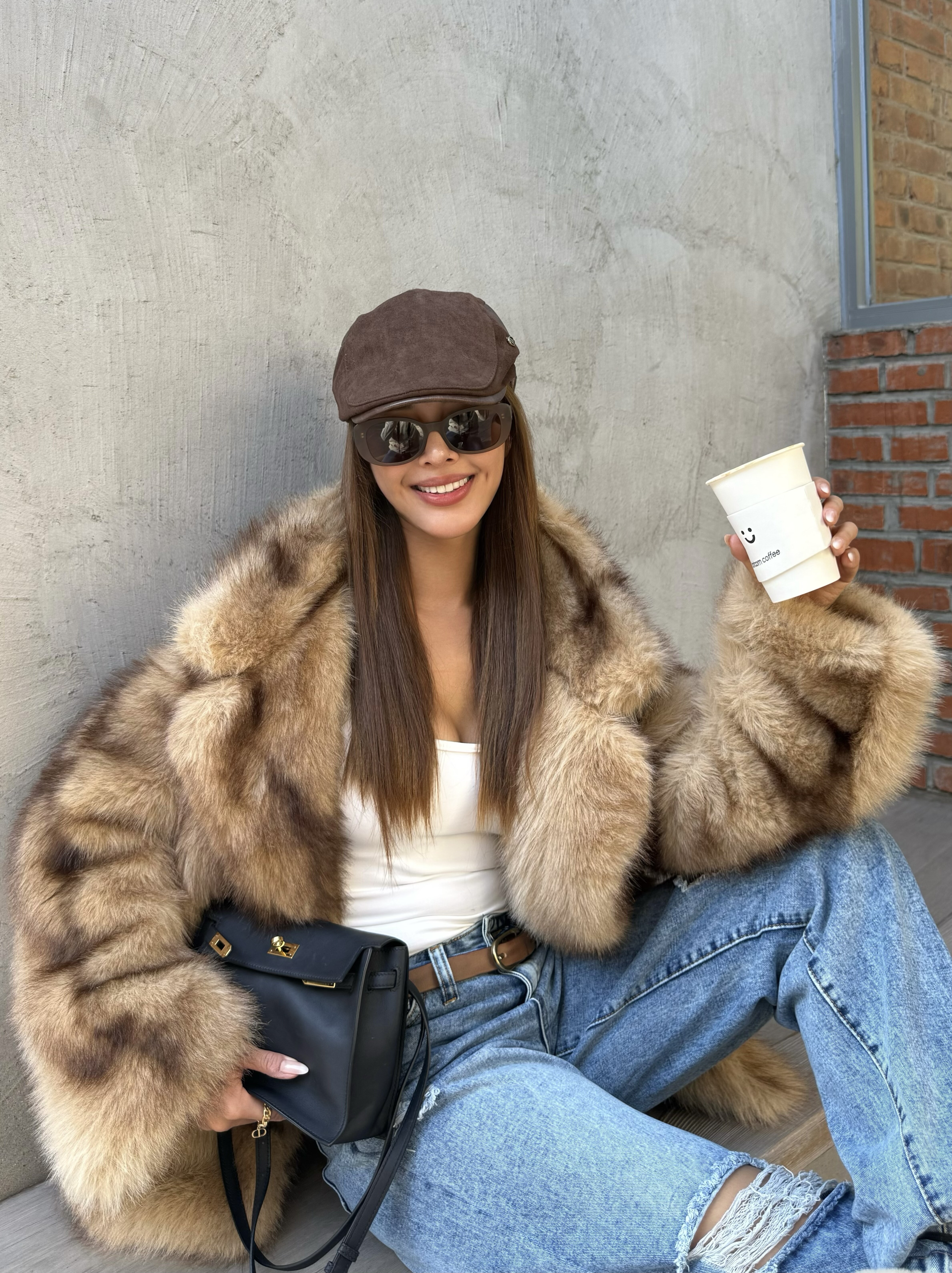 OHOCEAN 皮草女王 环保小狐毛皮草 毛量软软蓬松