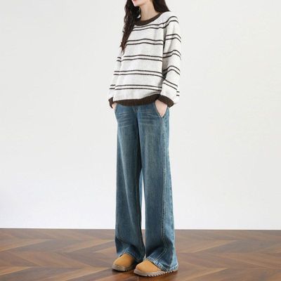 孕妇牛仔裤2024新款秋冬款加绒