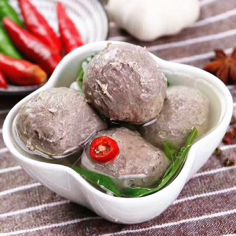潮汕牛肉丸正宗潮州特产新鲜当天手工爽口丸子火锅手打牛筋牛肉丸