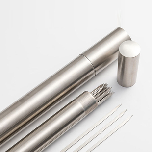 不锈钢烧烤签筒收纳桶烧烤签子桶烧烤钢签收纳盒签筒烧烤用品用具