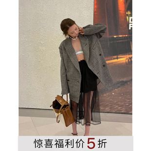 西装 精纺羊毛复古中长款 Avocadong 外套 5折秒杀