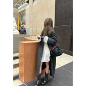 西装 风衣外套 深灰色定做面料 散边长款 5折特价 Avocadong