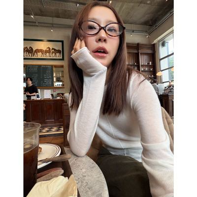【Avocadong10/21AM10:00】卷边柔软亲肤糯唧唧百搭羊毛打底衫