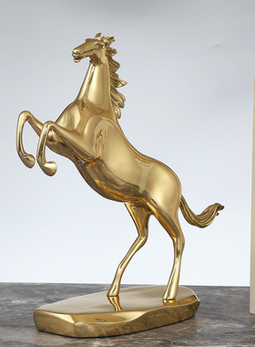 黄铜马摆件马到成功欧式装饰品家居客厅玄关电视柜酒柜公室礼品
