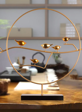 新中式风喜鹊登枝禅意软装饰品