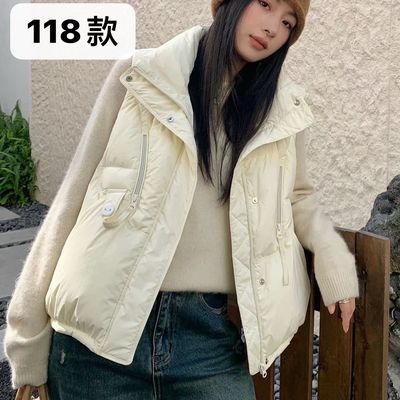 女士立领马甲外套2025秋冬款新款棉马夹女式背心外搭洋气时髦外穿