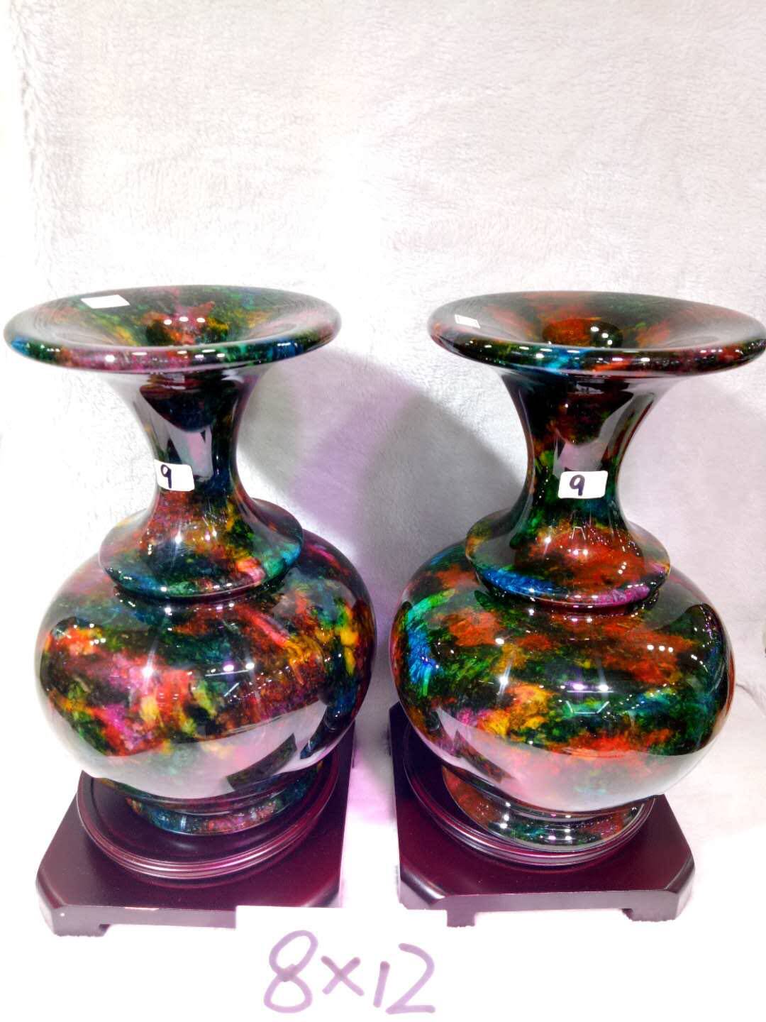 台湾七彩玉原石摆件 七彩玉石摆件 七彩玉居家花瓶 七彩玉石原石