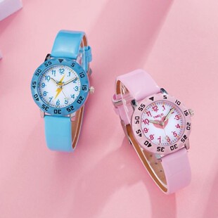 儿童手表女孩男孩小学生可爱数字指针式幼儿电子表爱心石英表