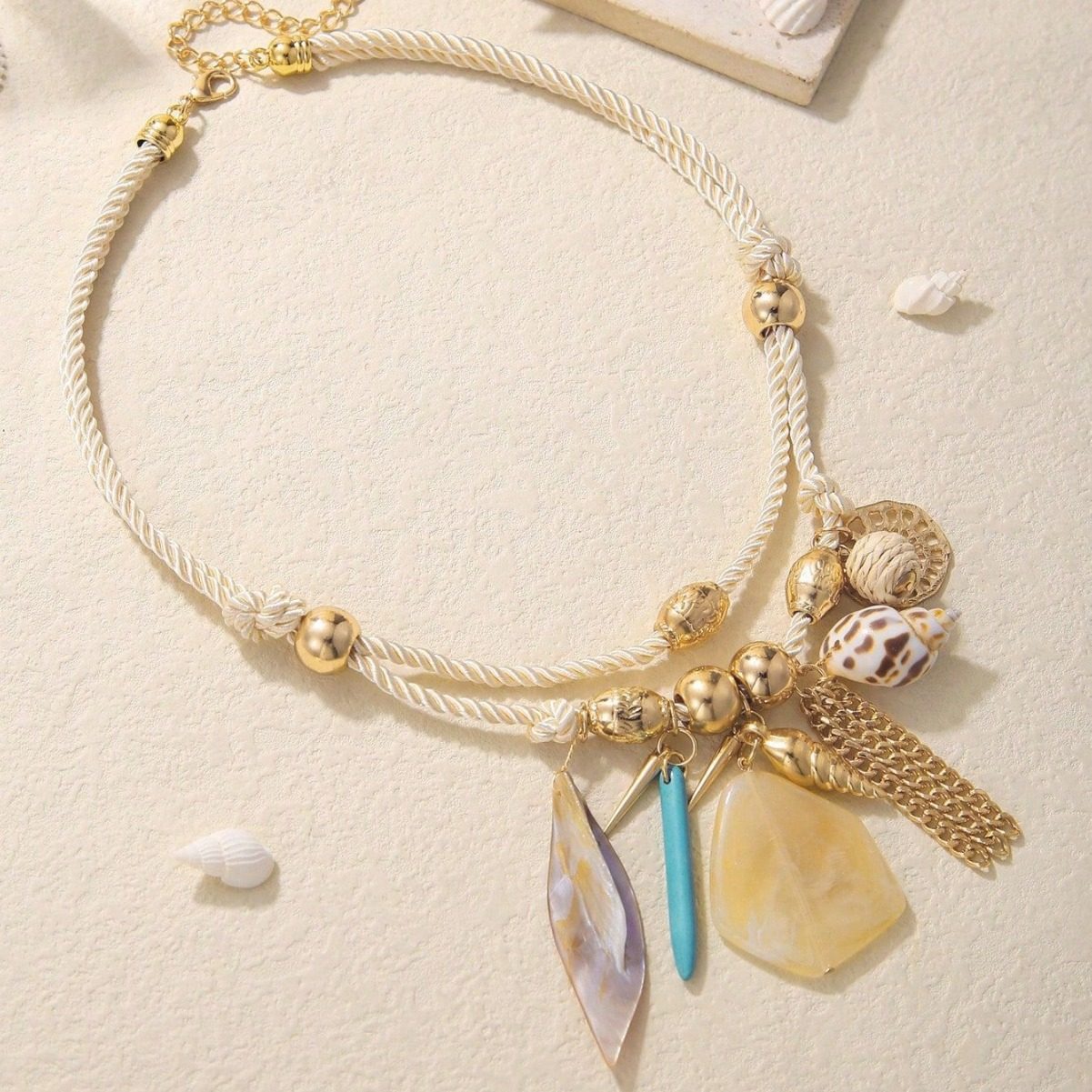 新品热销 波西米亚风贝壳项链手链套装 沙滩度假海螺吊坠项链,珠宝/钻石/翡翠,颈饰,淘宝优惠券,粉丝福利购,淘宝优惠卷