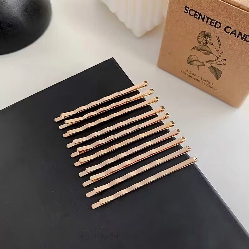 简约金属一字夹网红精致配件发卡侧边发饰边夹摄影盘发发夹化妆夹