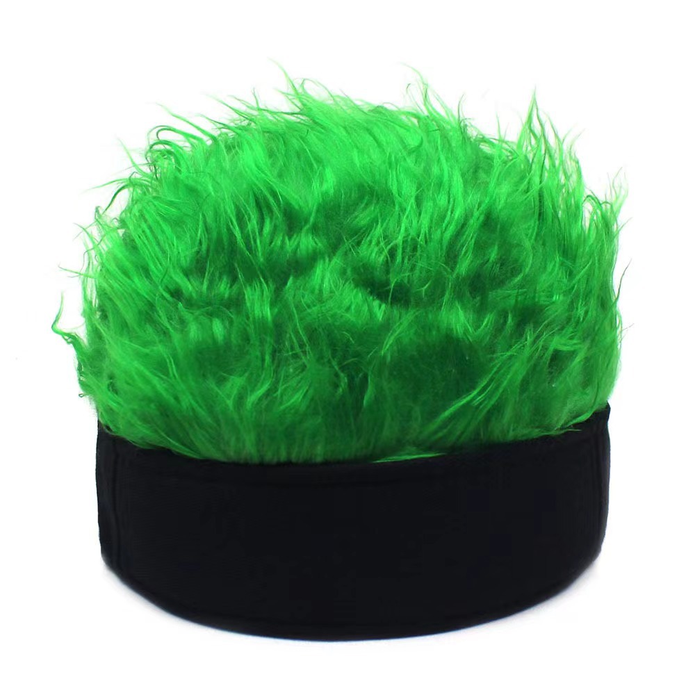 爆款假发帽地主帽嘻哈帽男士 ins女针织帽毛毛帽子东南亚热销