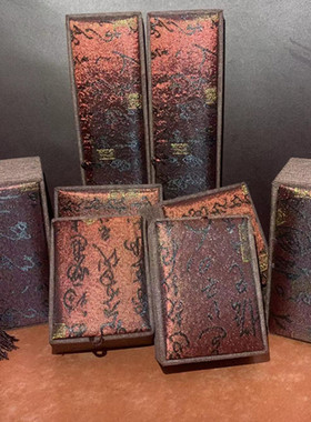 仿古佛珠手串盒首饰盒收纳盒包装盒手镯项链玉器锦盒礼品盒定制