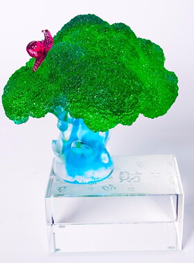 好财运西兰花琉璃花菜发财摆件