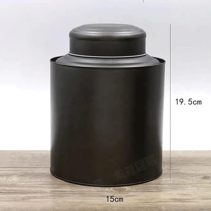 绿茶家用茶叶桶防潮茶红茶圆形红茶定制铁罐龙井茶创意老白茶叶罐