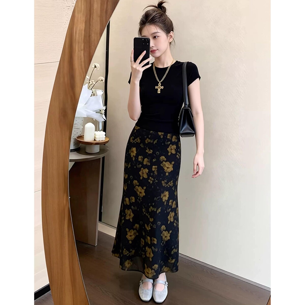 2026初夏小个子黑色上衣裙套装
