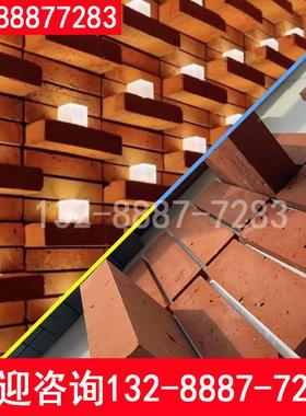 红色文化砖背景墙仿古红砖片复古小砖条室内外墙面老砖皮古旧砖芯