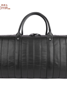 健身包大黑色斜挎手提包旅行包行李袋包容量真皮牛皮纯色男旅行袋