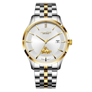 石英表女表商务简约情侣瑞士手表品牌时尚 新款 精钢男表国产腕表