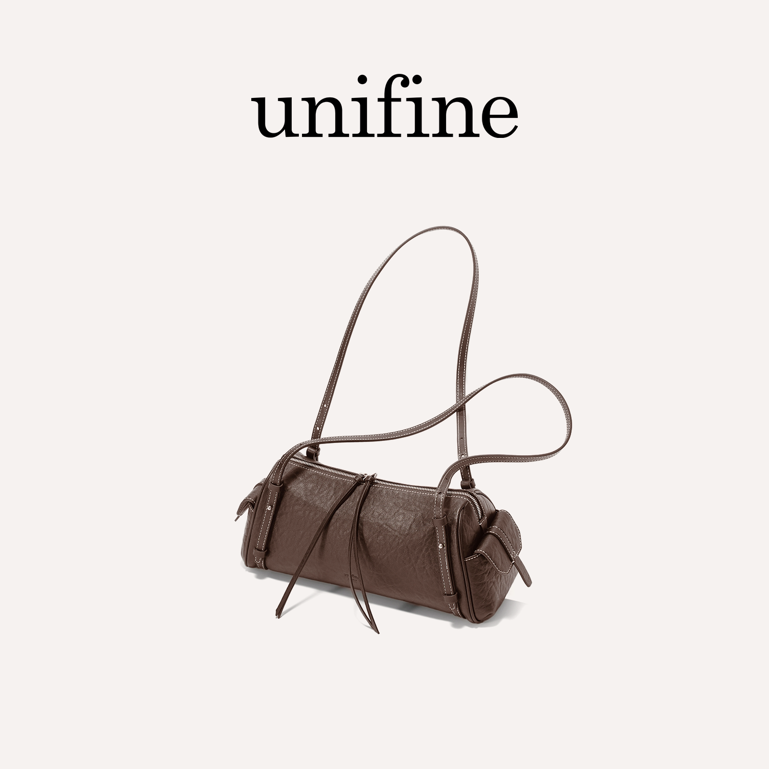 【悦己礼】unifine玄鸟法棍包复古牛皮腋下单肩包简约通勤手提包