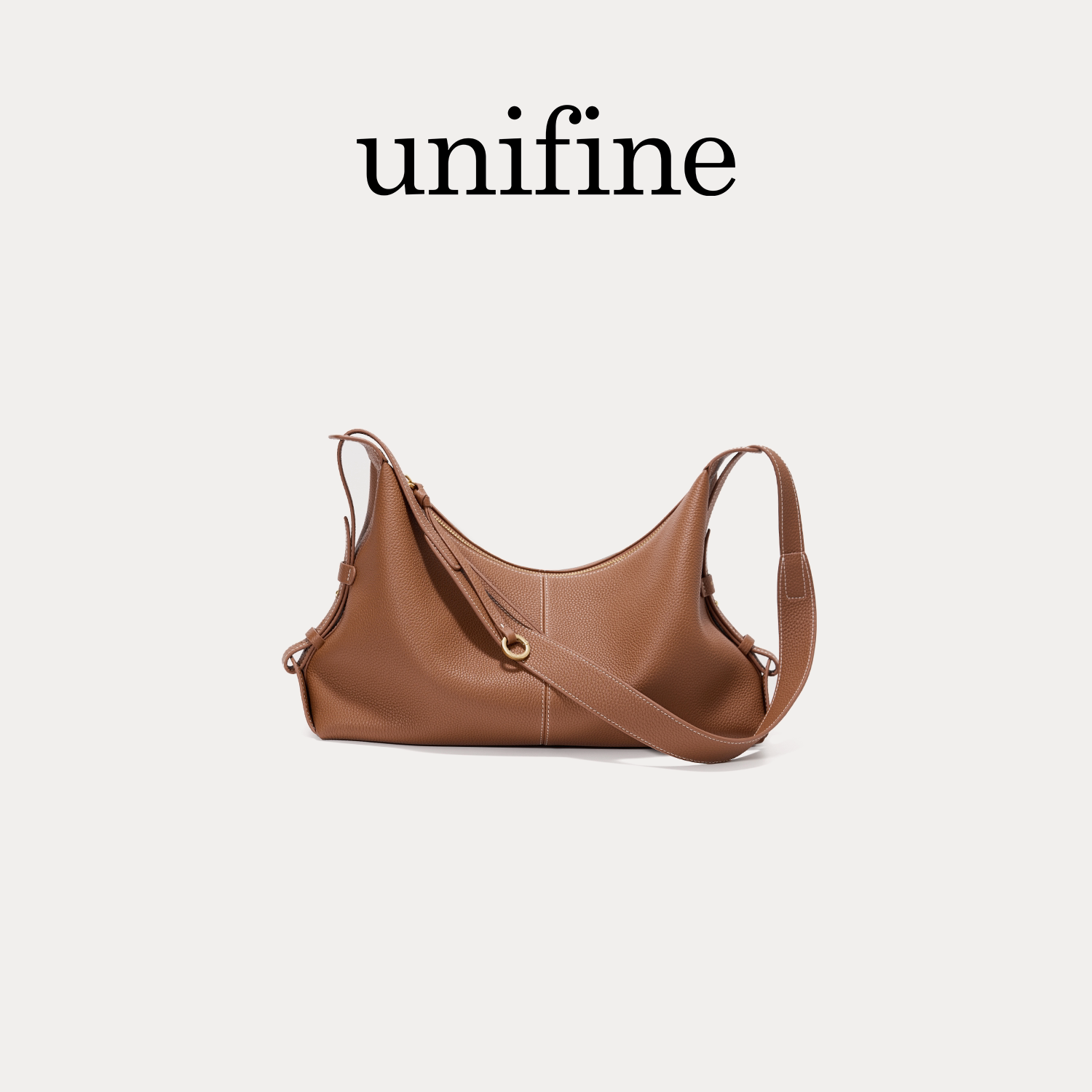 【悦己礼】unifine轻舟hobo包头层牛皮简约大容量通勤单肩手提包