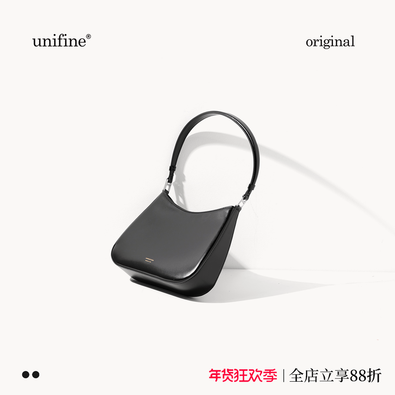 unifine新款单肩包黑色腋下包通勤女包小众轻奢高级包包送人礼物,箱包皮具/热销女包/男包,腋下包,淘宝优惠券,粉丝福利购,淘宝优惠卷