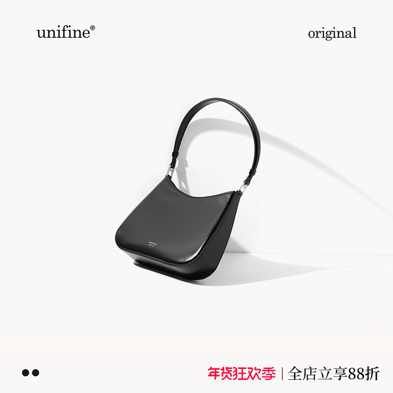 unifine新款单肩包黑色腋下包通勤女包小众轻奢高级包包送人礼物,箱包皮具/热销女包/男包,腋下包,淘宝优惠券,粉丝福利购,淘宝优惠卷