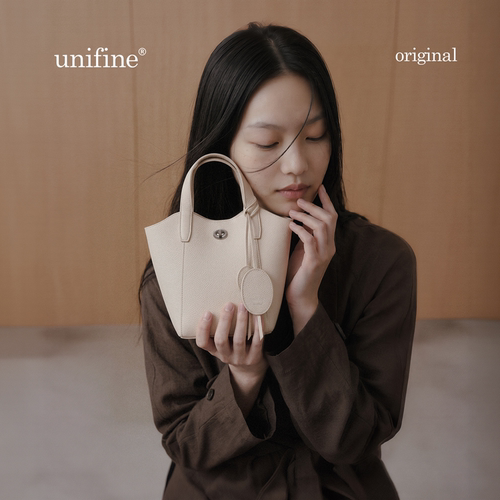 unifine菜篮子包中号头层牛皮