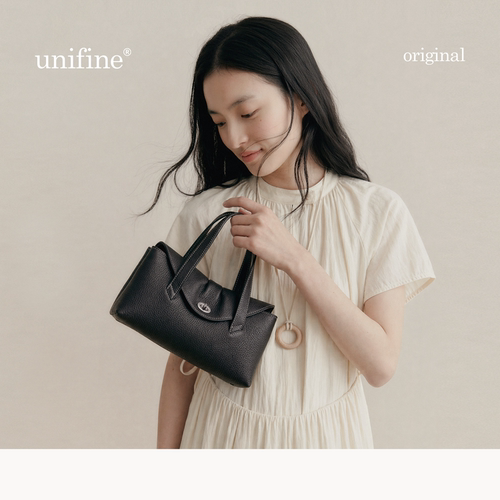 unifine小信封包头层牛皮小方包