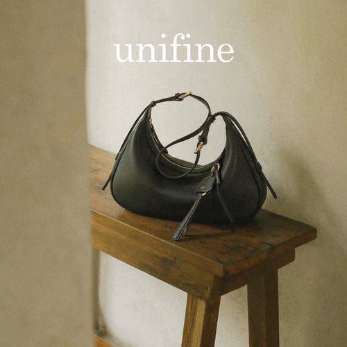 unifine川行头层真皮牛皮月牙包女小众腋下包单肩斜挎包通勤包