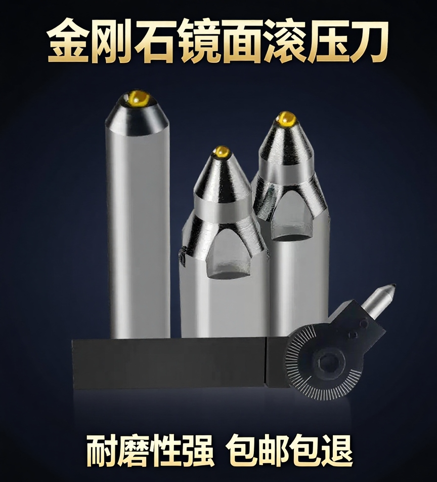 滚光刀滚压刀球面金刚石挤压刀外圆抛光外径内孔端面镜面刀压光刀