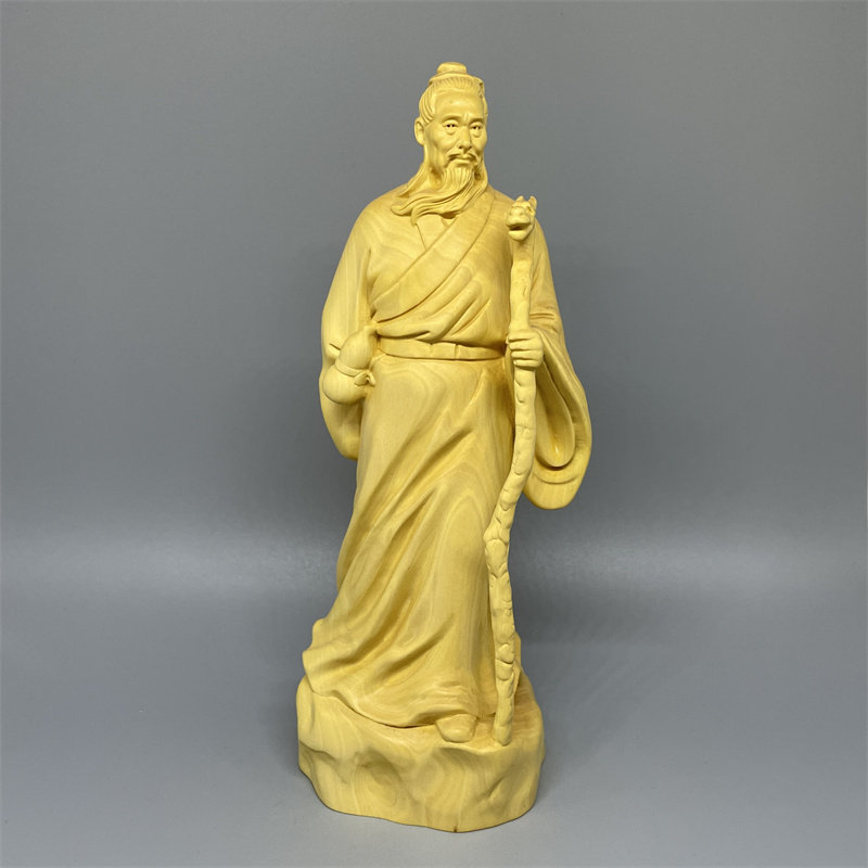 神医华佗人物神像摆件黄杨木整雕